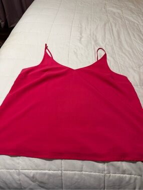 Banana Republic Bright Pink V-Neck Spaghetti Strap Camisole